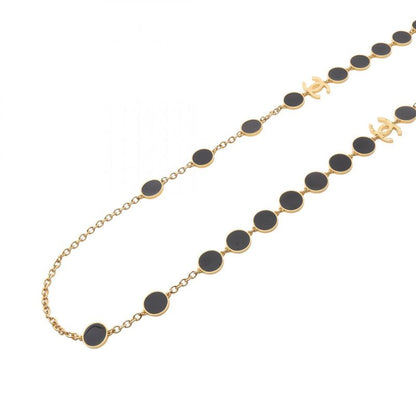 Chanel Necklace Coco Mark GP (gold Plated) Enamel Long Necklace L24c Ladies