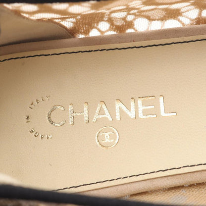 Chanel Beige Black Other Slip-on Women's Used a