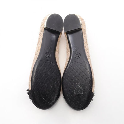 Chanel Beige Black Other Slip-on Women's Used a