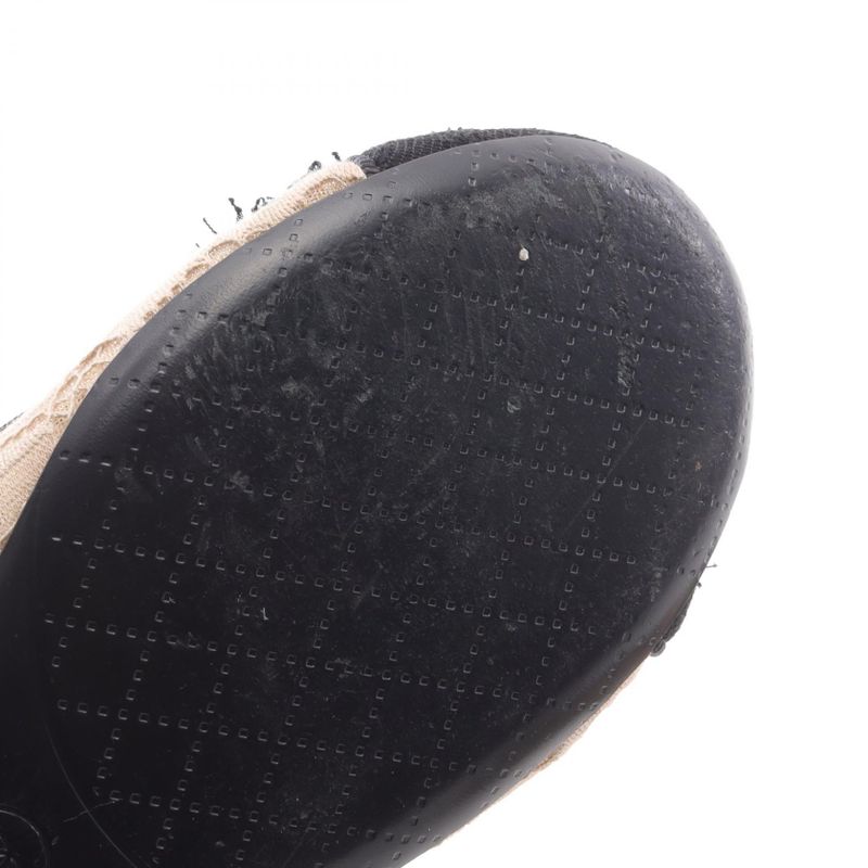 Chanel Beige Black Other Slip-on Women's Used a