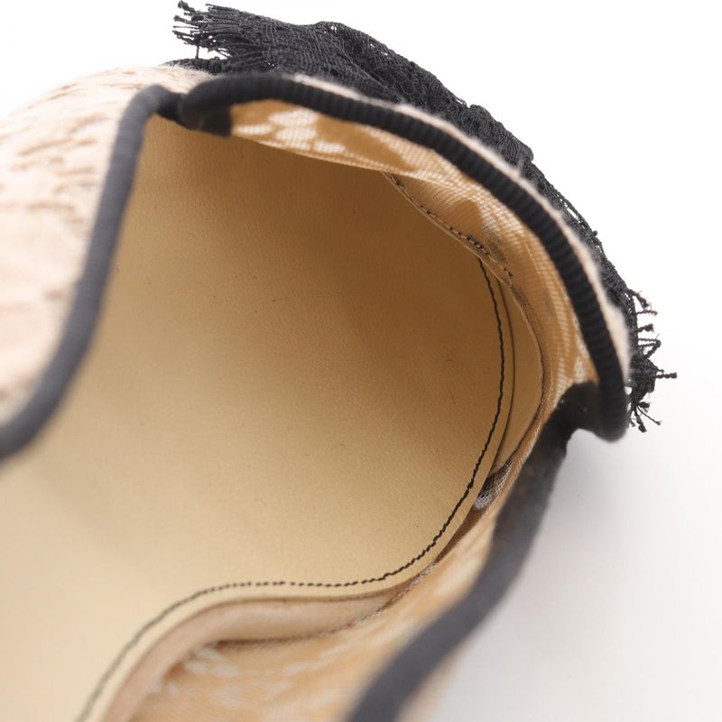 Chanel Beige Black Other Slip-on Women's Used a