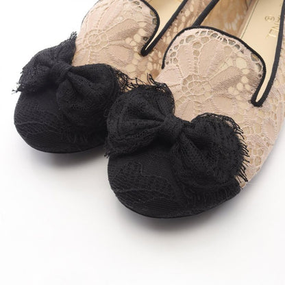 Chanel Beige Black Other Slip-on Women's Used a