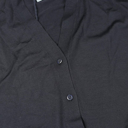 Prada Cardigan Dna00s Navy Wool Knit Cardigan Women's Never Used