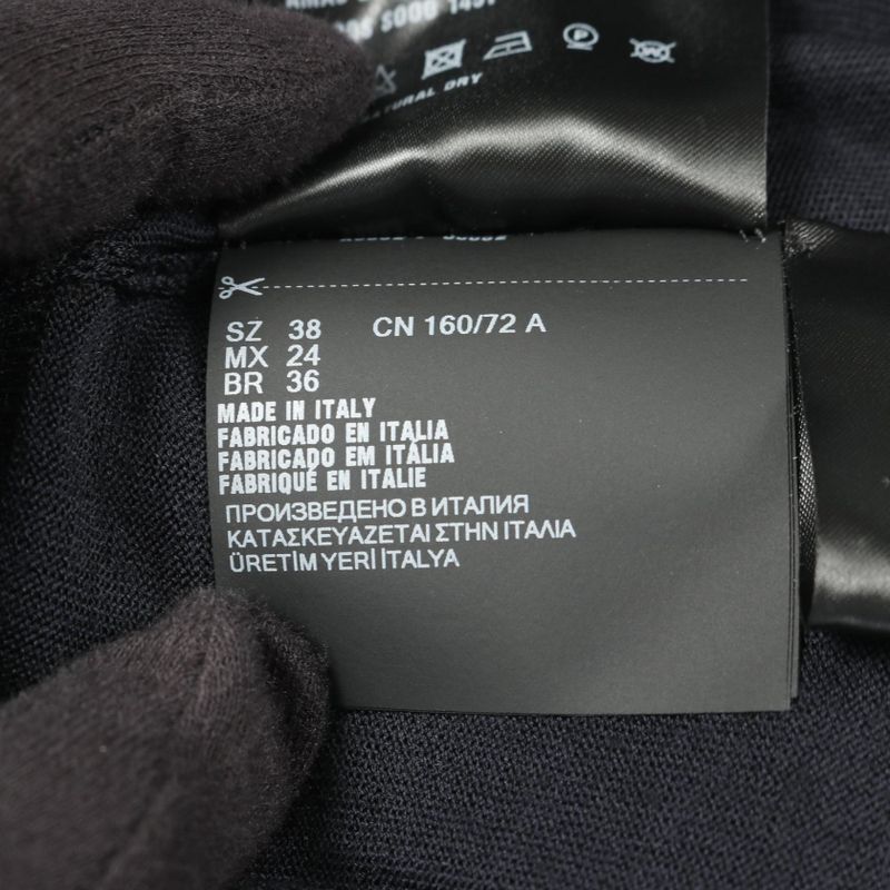 Prada Cardigan Dna00s Navy Wool Knit Cardigan Women's Never Used