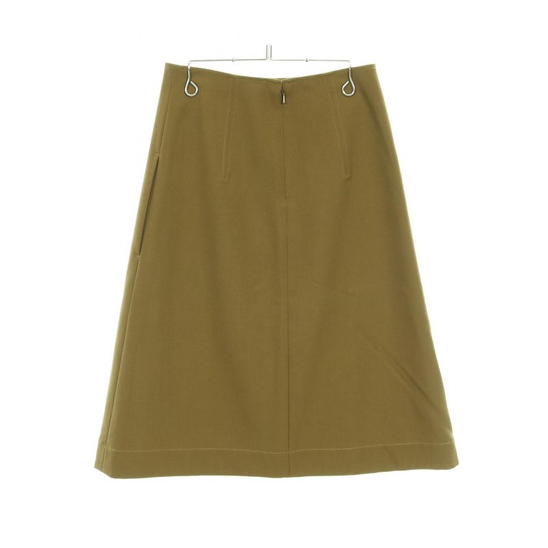Celine Skirt 2 2n53 6276 Khaki Wool Celine Skirt Wool Ladies Used a