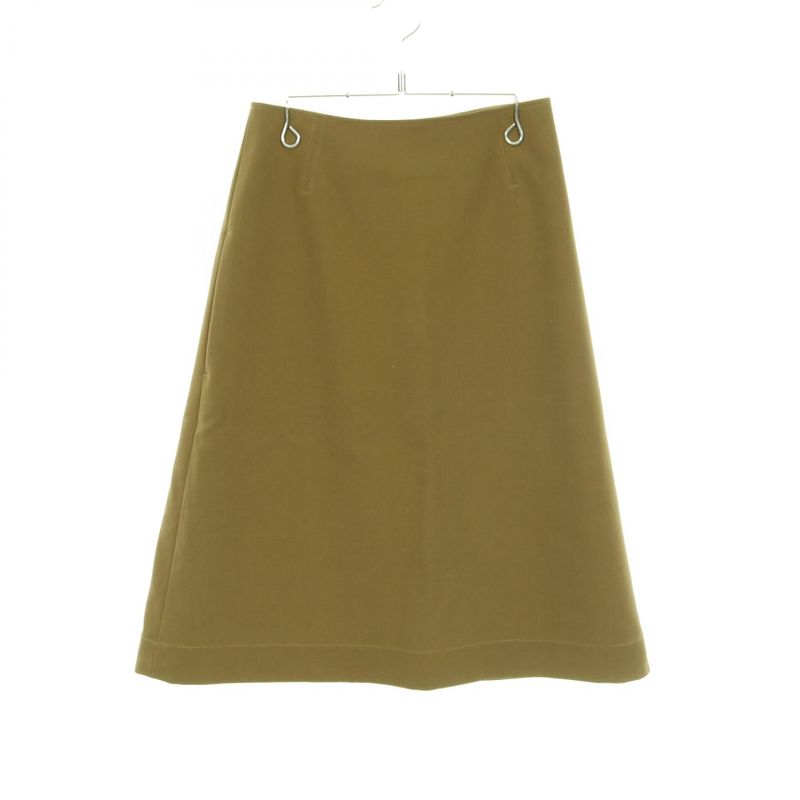 Celine Skirt 2 2n53 6276 Khaki Wool Celine Skirt Wool Ladies Used a