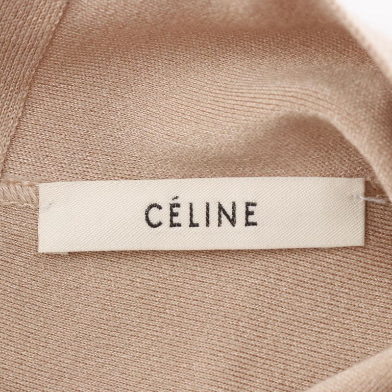 Celine Knit 2 3cu7 7253 Beige Rayon Wool Celine Top Laneen Women Used B