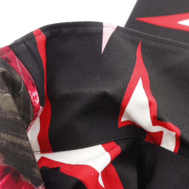 Prada Double Match Ucs319 Red Bk Cotton Shirt Men's Used a