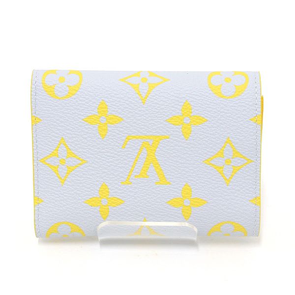 Louis Vuitton Victor Wallet Monogram Glow Canvas Gray Yellow Compact