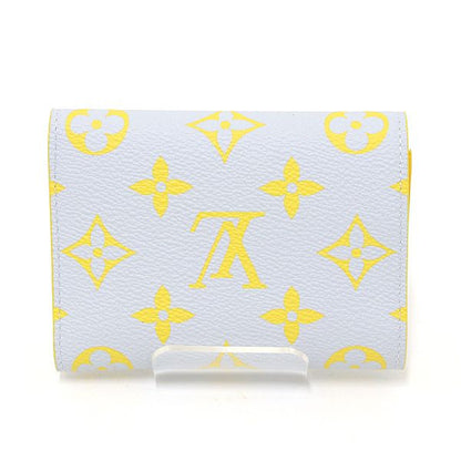 Louis Vuitton Victor Wallet Monogram Glow Canvas Gray Yellow Compact