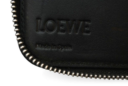Loewe Wallet Loewe Long Wallet ZIP Around Anagram Grain Calf Leather Black