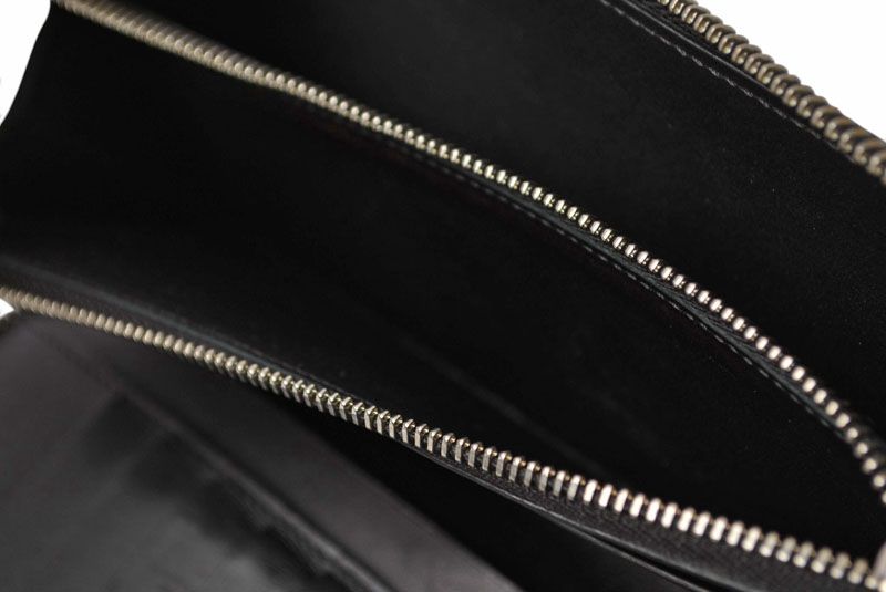 Loewe Wallet Loewe Long Wallet ZIP Around Anagram Grain Calf Leather Black