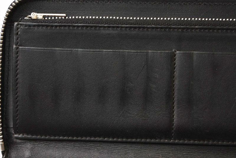 Loewe Wallet Loewe Long Wallet ZIP Around Anagram Grain Calf Leather Black