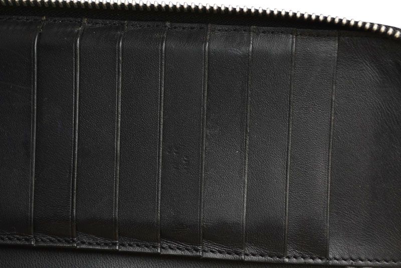 Loewe Wallet Loewe Long Wallet ZIP Around Anagram Grain Calf Leather Black