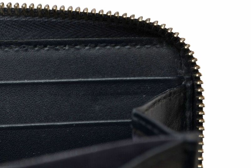 Gucci Wallet Gucci Long Wallet Round Zipper Webline Guccissima Dark Navy Red