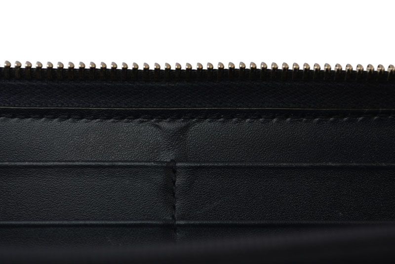 Gucci Wallet Gucci Long Wallet Round Zipper Webline Guccissima Dark Navy Red
