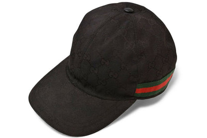 Gucci Baseball Cap Hat Gucci GG Black Red Green 200035 Kqwbg 1060 Size M 59cm