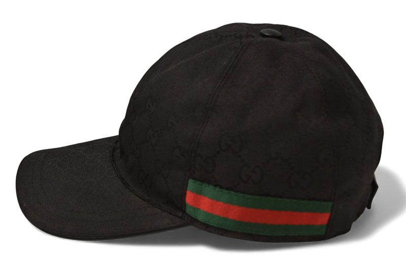 Gucci Baseball Cap Hat Gucci GG Black Red Green 200035 Kqwbg 1060 Size M 59cm