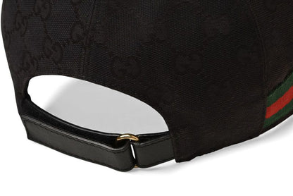 Gucci Baseball Cap Hat Gucci GG Black Red Green 200035 Kqwbg 1060 Size M 59cm