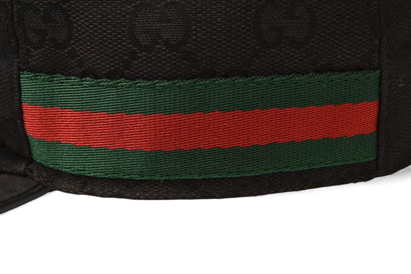 Gucci Baseball Cap Hat Gucci GG Black Red Green 200035 Kqwbg 1060 Size M 59cm