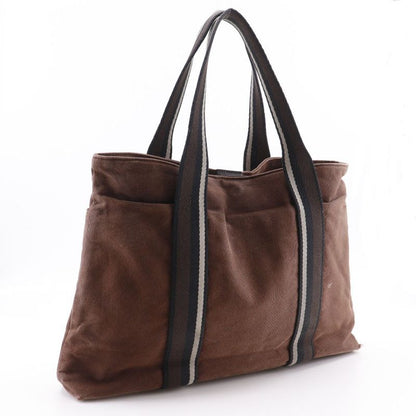 Hermes Troca Horizontal MM Cotton Canvas Brown Unisex Tote Bag