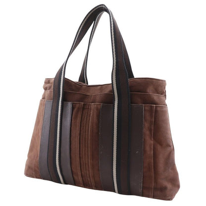 Hermes Troca Horizontal MM Cotton Canvas Brown Unisex Tote Bag