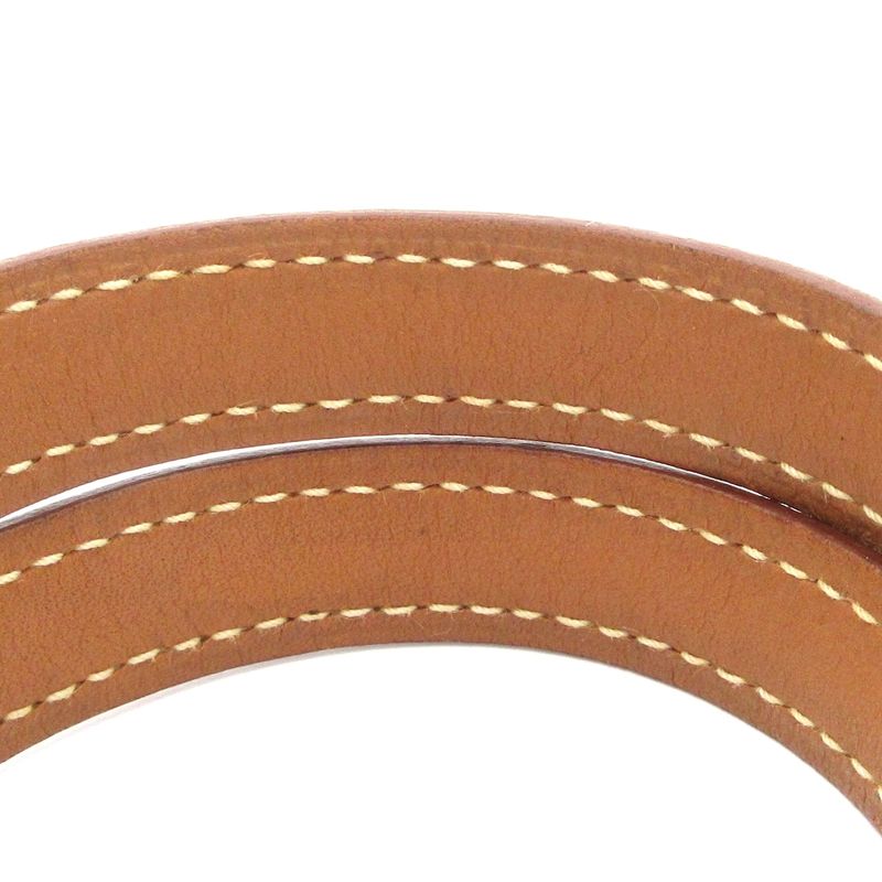 Hermes Leather Brown Size: S/ /silver