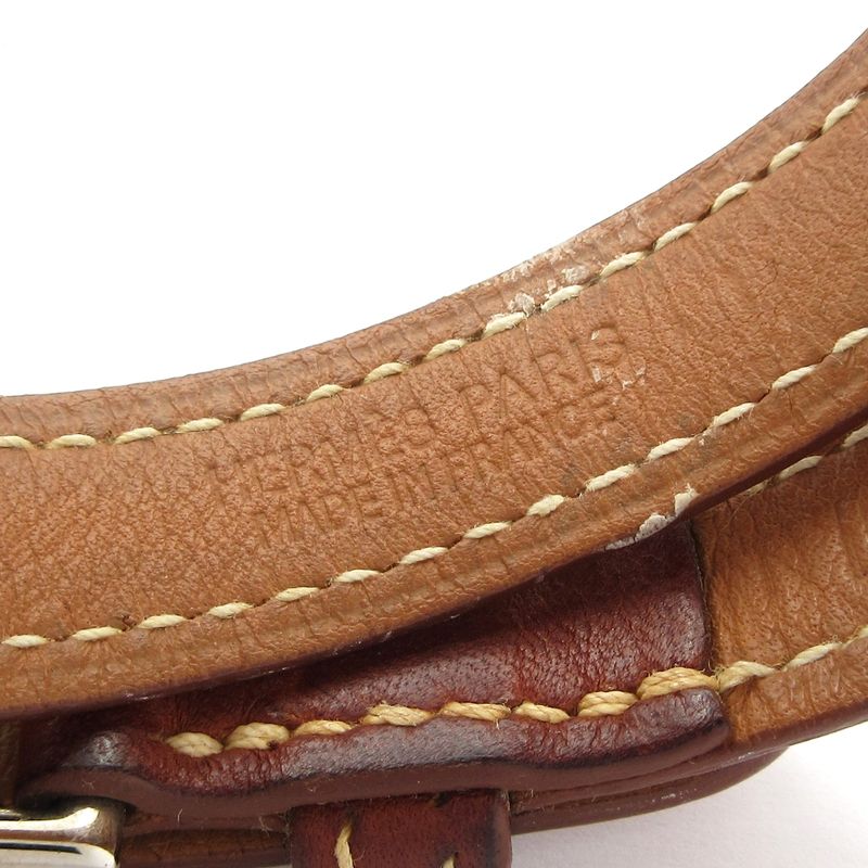 Hermes Leather Brown Size: S/ /silver