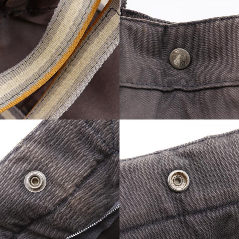 Hermes Fourre Tout MM Ginza Limited Edition Tote Bag Cotton Canvas Gray Unisex