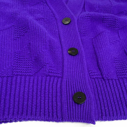 Hermes Size 40 M Women's College Small Fit Knit Purple Wool