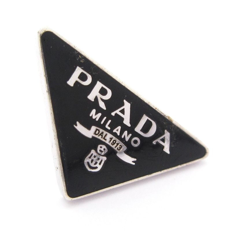 Prada - Silver and Black Without Catch / Logo