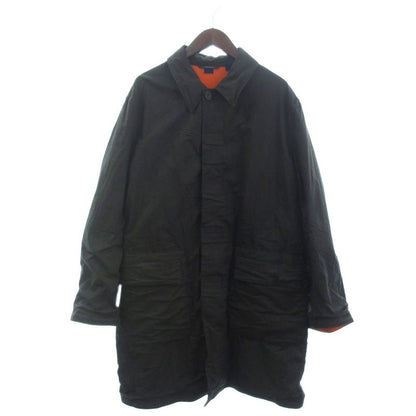 Hermes Vintage Balmacaan Stainless Steel Collar Coat Mid-length Oiled None