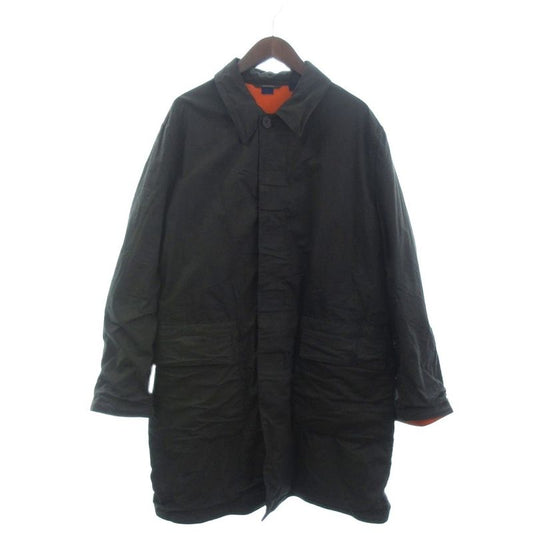 Hermes Vintage Balmacaan Stainless Steel Collar Coat Mid-length Oiled None