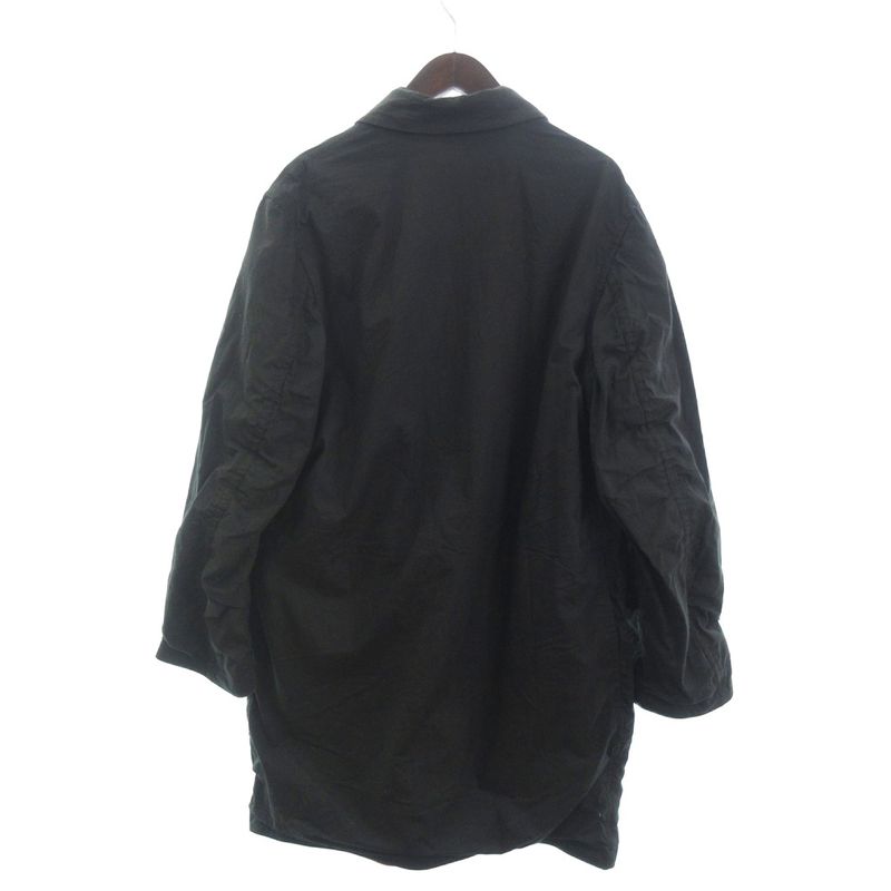 Hermes Vintage Balmacaan Stainless Steel Collar Coat Mid-length Oiled None