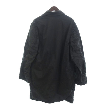 Hermes Vintage Balmacaan Stainless Steel Collar Coat Mid-length Oiled None