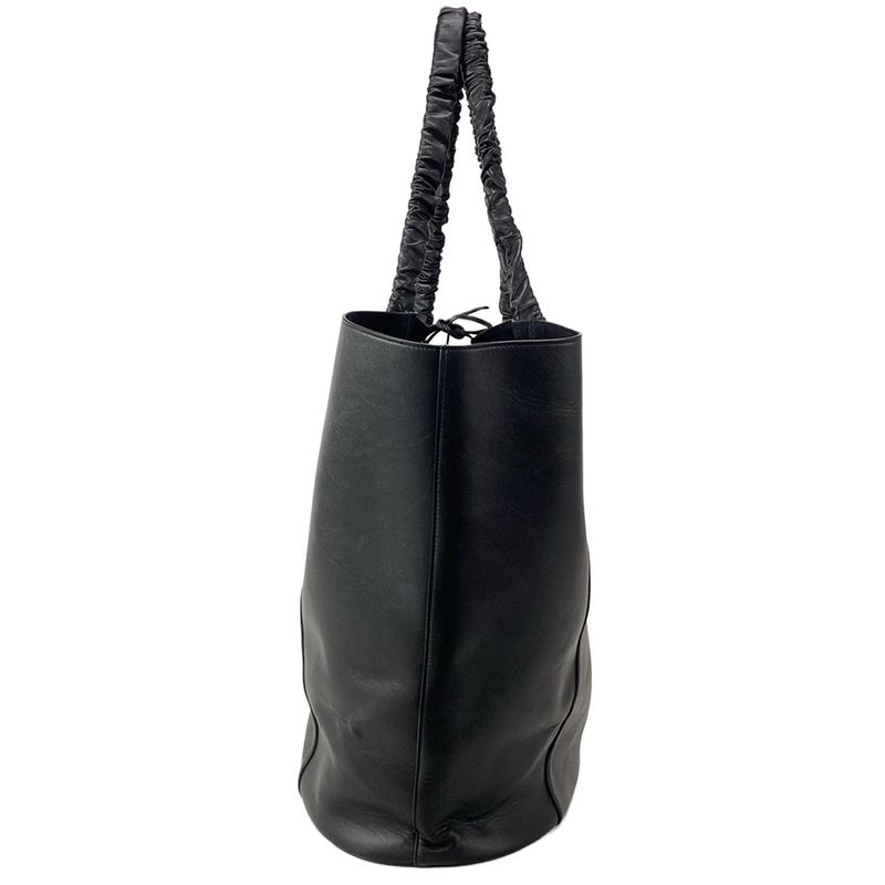 Bottega Veneta Tote Bag Basket Black Big Size/ Handle Leather