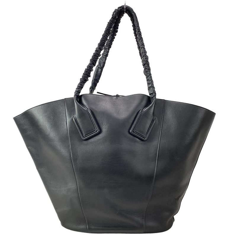 Bottega Veneta Tote Bag Basket Black Big Size/ Handle Leather
