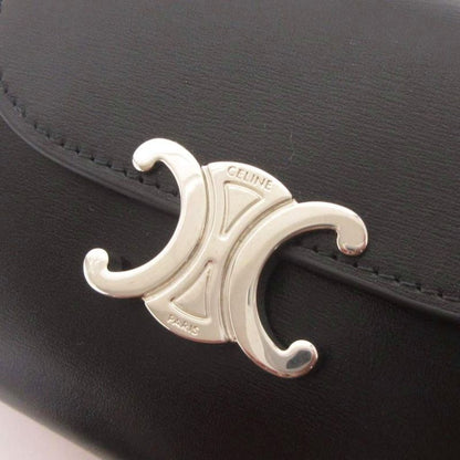 Celine Small Flap Wallet Triomphe Wallet Trifold Compact Shiny Calfskin