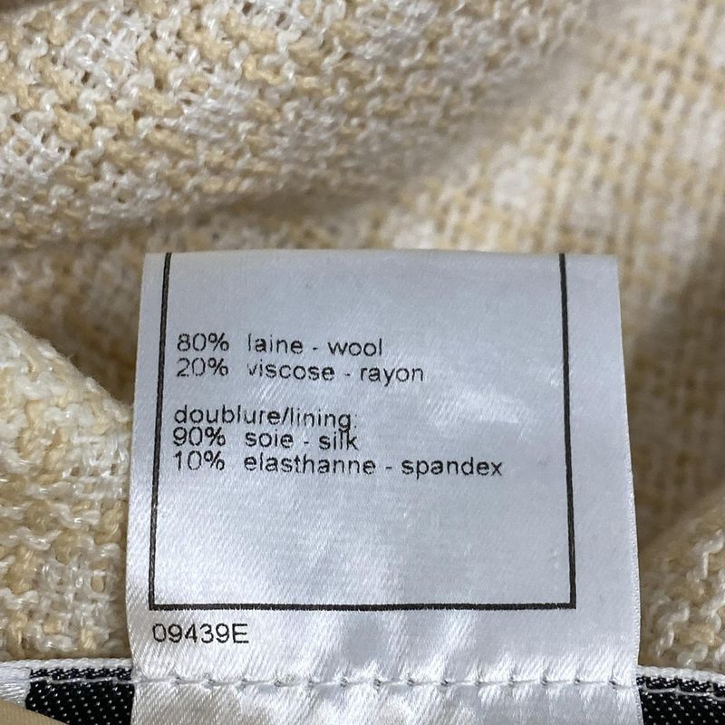 Chanel Jacket Size 38 M Women - P14905 Light Orange and White Long Sleeves /