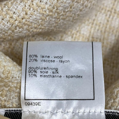 Chanel Jacket Size 38 M Women - P14905 Light Orange and White Long Sleeves /