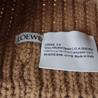 Loewe Anagram Brooch Beanie F000487xek Knit Cap Hat Wool Camel Brown Men Women