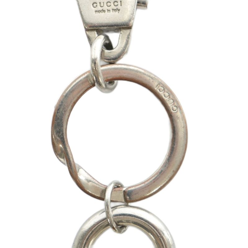 Gucci Key Holder Key Ring Leather GG Embossed Ivory Silver Color XZ - GY18