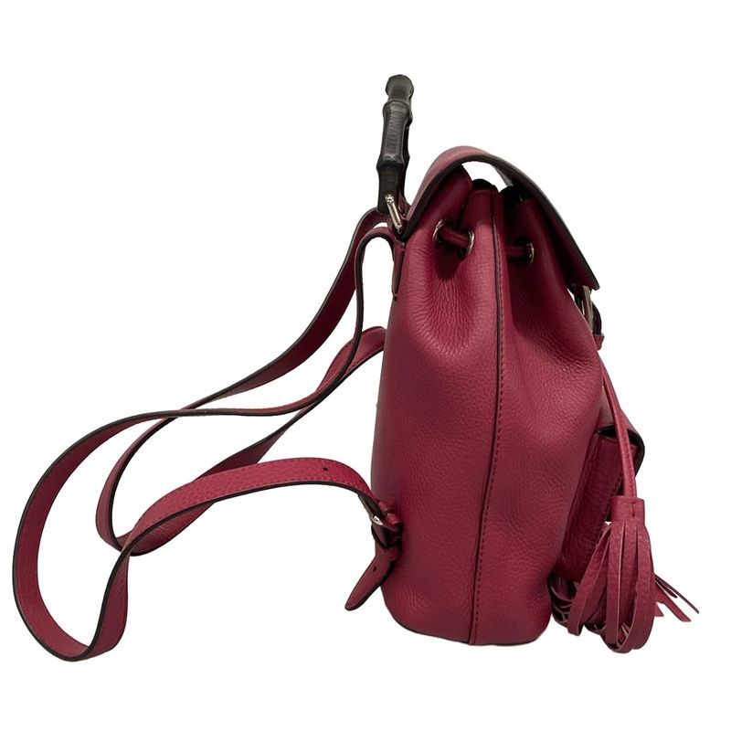 Gucci Sac Bamboo Pink Tassel Leather