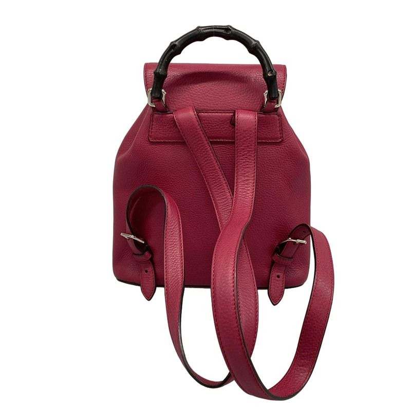 Gucci Sac Bamboo Pink Tassel Leather