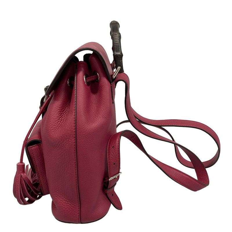 Gucci Sac Bamboo Pink Tassel Leather