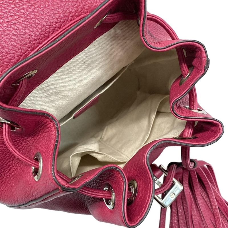 Gucci Sac Bamboo Pink Tassel Leather