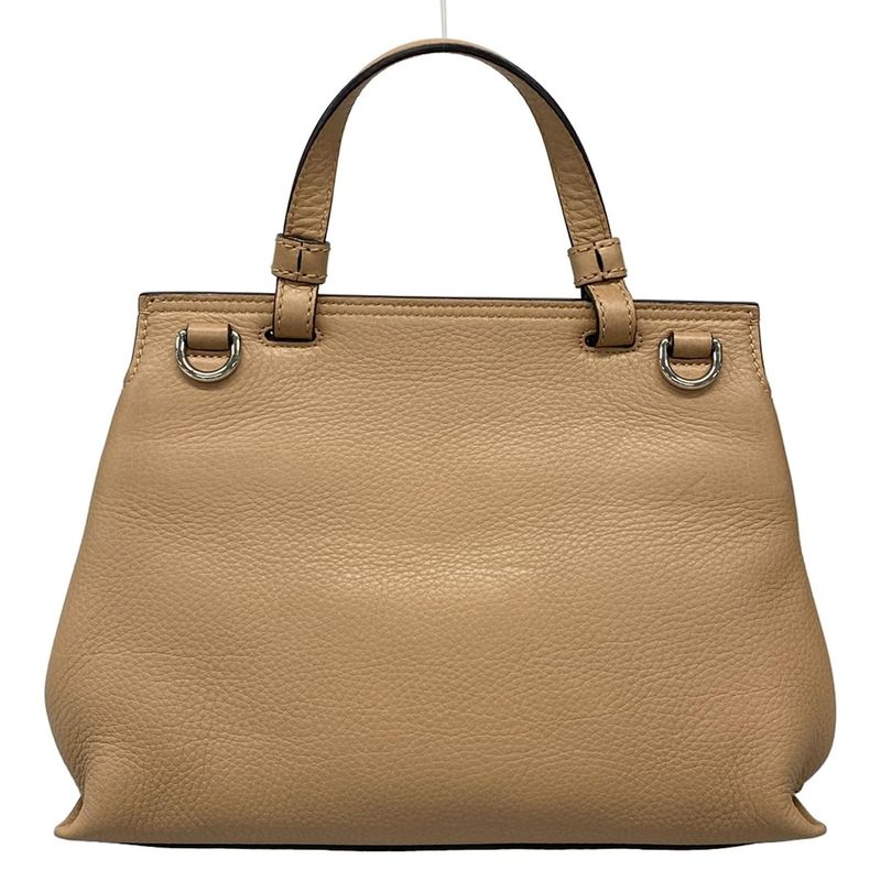 Gucci Handbag Bamboo Daily Beige Leather