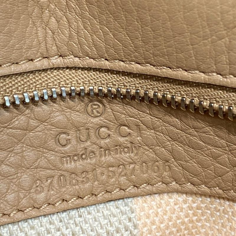 Gucci Handbag Bamboo Daily Beige Leather