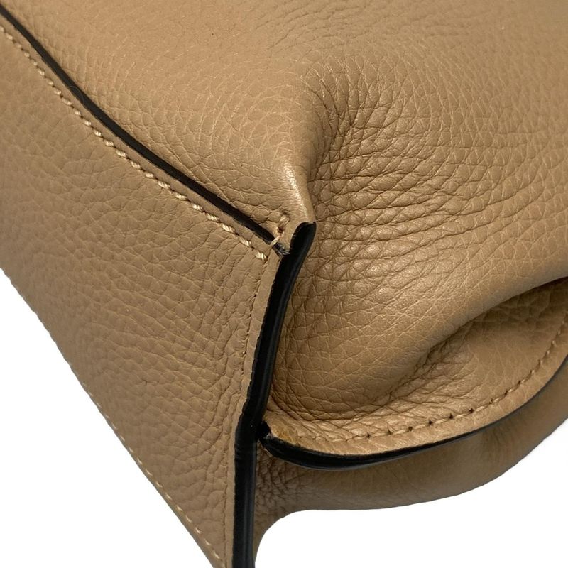 Gucci Handbag Bamboo Daily Beige Leather