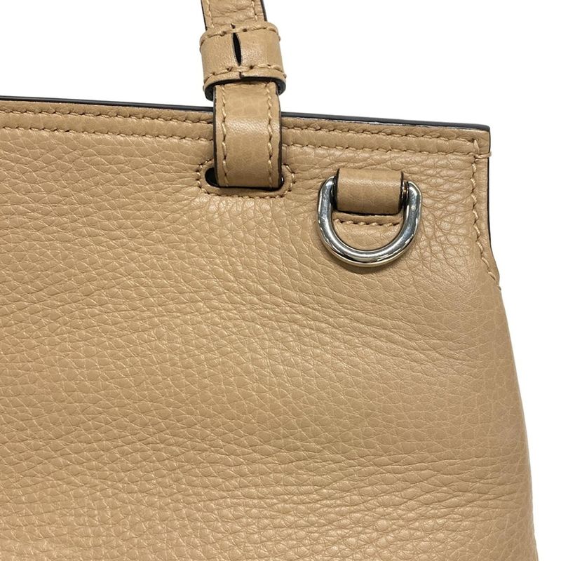 Gucci Handbag Bamboo Daily Beige Leather
